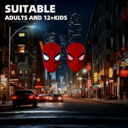 Spider Superhero Dynamic Mask - Remote LED Light & Moving Mech Eyes for Immersive Hero Experience, Nice Choice for Superhero Fans