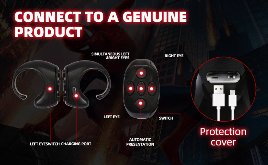 Spider Superhero Dynamic Mask - Remote LED Light & Moving Mech Eyes for Immersive Hero Experience, Nice Choice for Superhero Fans