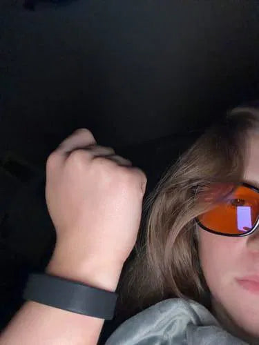 MACARENA R. wearing the Onyx Vibration Alarm